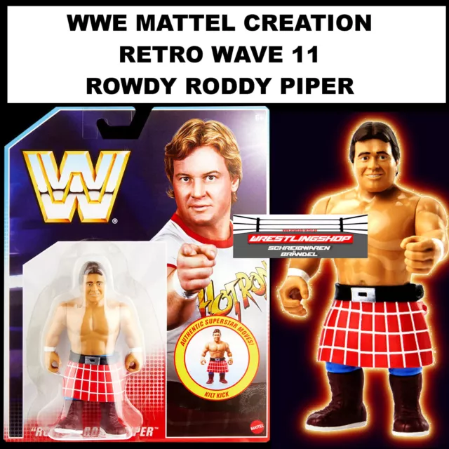 Wwe Mattel Creation Retro Serie 11 - Rowdy Roddy Piper - Elite - Basic Wwf - Wcw