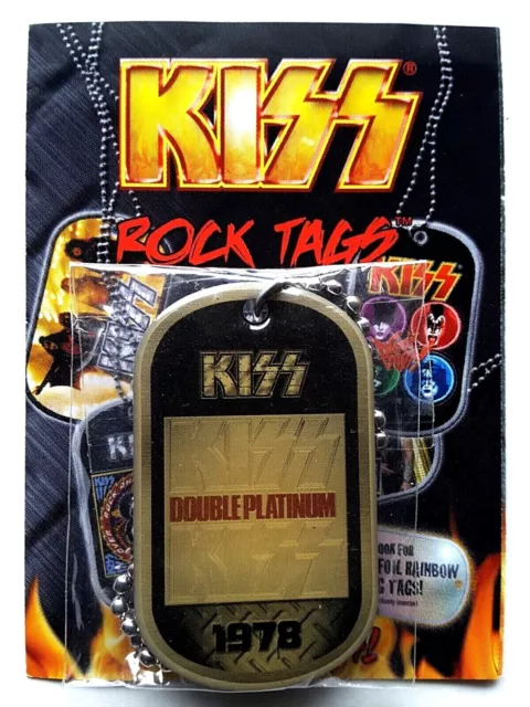 Kiss Rock Tags Dog Tag Necklace #15 Double Platinum Official 2010 Brand New/Oop