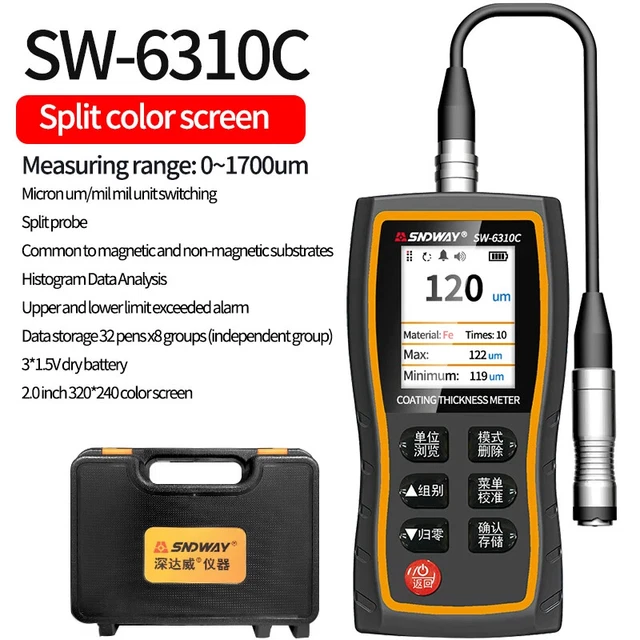 PAINT COATING THICKNESS Gauge Test Instrument Car Paint Film Thickness