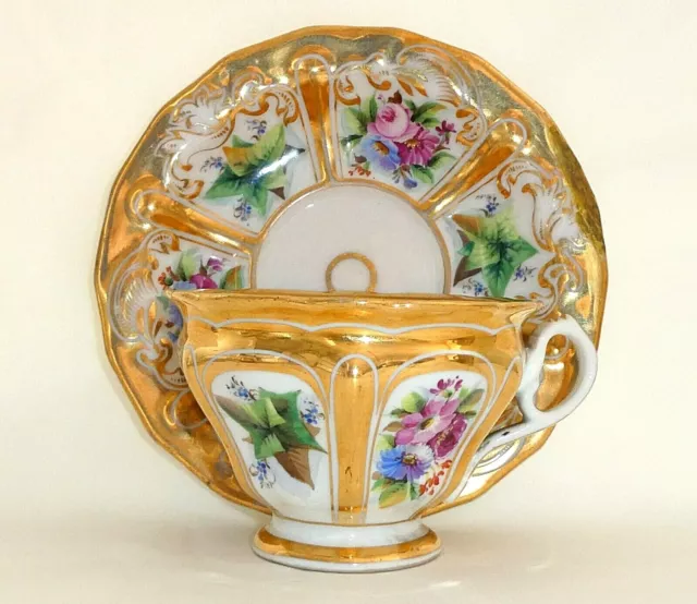 Handbemalte Biedermeier Tasse ca. 1840 Schlesien