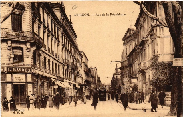 Morieres Les Avignon - CPSM 84 MORIERES RUE DE LA REPUBLIQUE AUTOS Simca 4cv 2cv 654252946