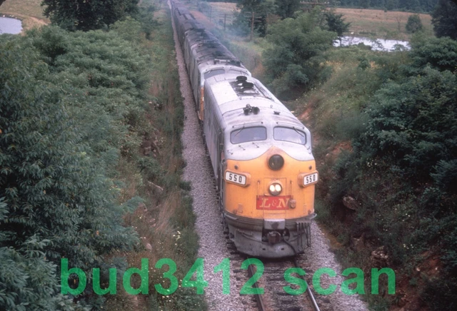 L&N Louisville & Nashville F9 #550 at La Grange KY 1969 DUPLICATE Slide!