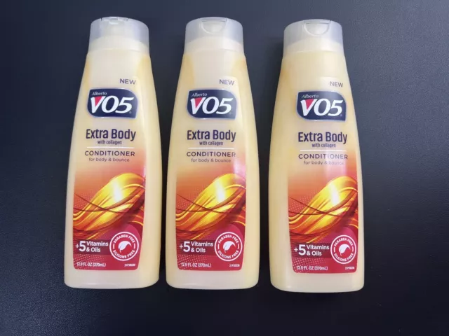 VO5 Extra Body Conditioner w/Collagen &  5 Vitamins & Oils 3 PK of 12.5 Bottles