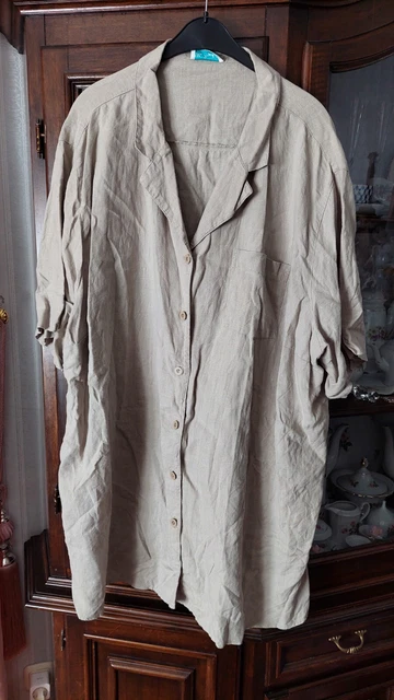 Chemisier Lin Ulla Popken - Blouse Femme 100% Lin élégante