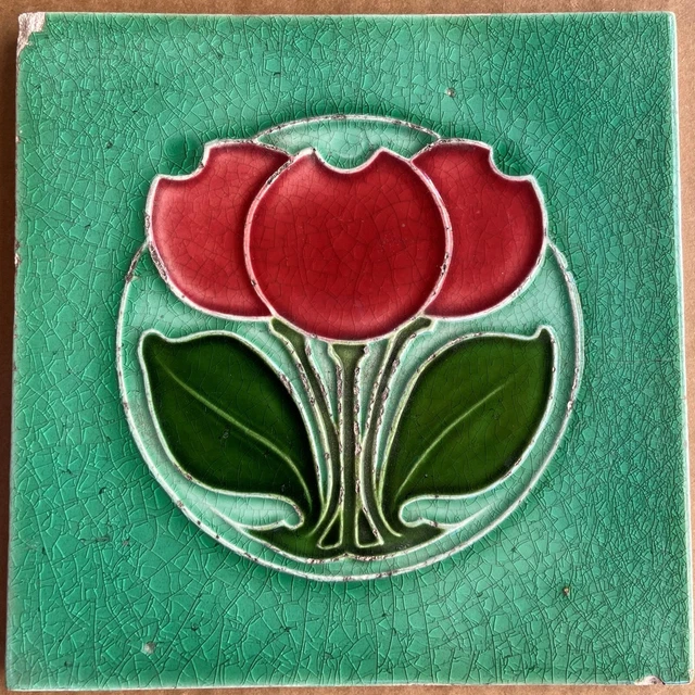 Alfred Meakin - Antique Art Nouveau Majolica Tile C1900