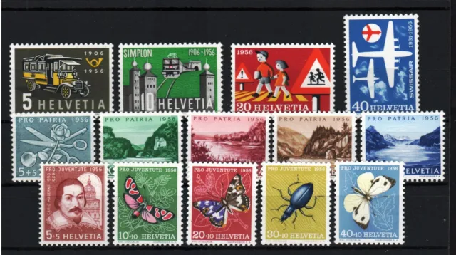 Schweiz Jahrgang 1956 postfrisch komplett