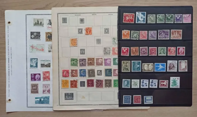 SUEDE - Lot de timbres oblitérés