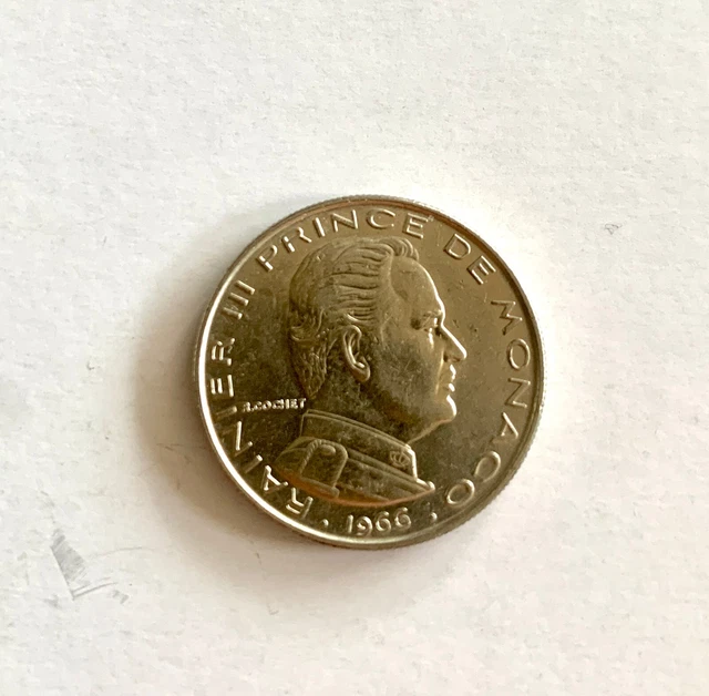 Mint 1960 Monaco 1 Franc Prince Rainier III About Uncirculated