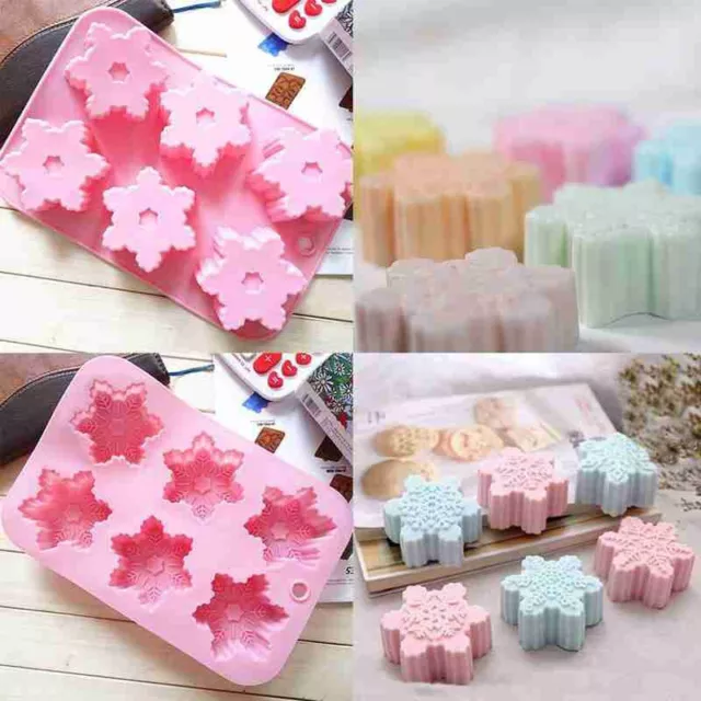 Christmas Snowflake Soap Mold Silicone Mold Aroma Gypsum Plaster Resin Mould-wf