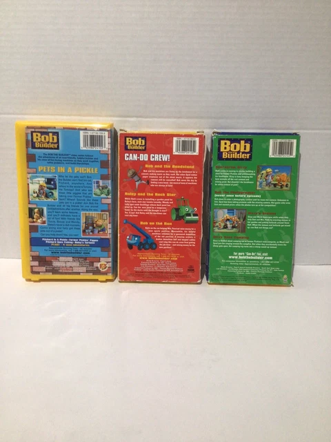 LOT OF 3 Bob The Builder VHS Tapes Pets In A Pickle Can Do Crew Dizzy’s ...