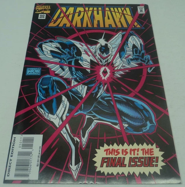 DARKHAWK #50 (Marvel Comics 1995) LOW PRINT RUN (FN+) RARE LAST ISSUE