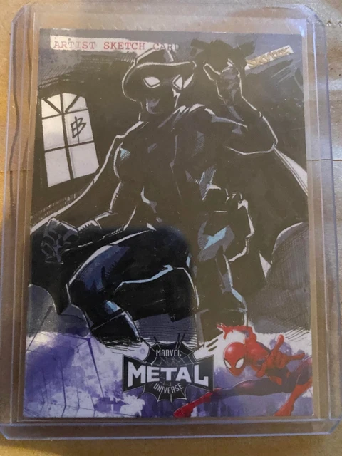 2022 Upper Deck Marvel Metal Universe Spider-Man Noir Sketch Card 1/1 Ed Bilas