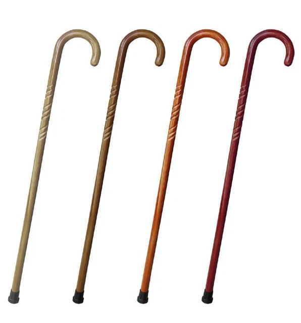 Bastone Da Passeggio Pieghevole In Legno Massello Con Manico In Ottone – Appoggio Classico Per Anziani E Adulti – Artigianale, Marrone, Altezza 94 Cm