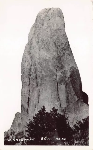 RPPC Inyo Mountains CA California Winnedumah Paiute Rock Photo Postcard B62