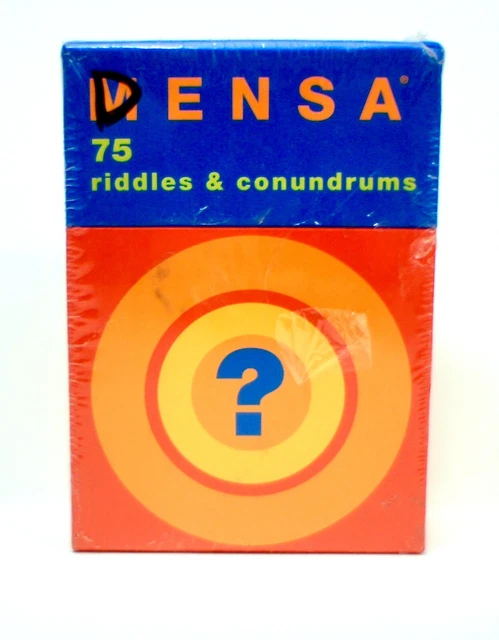 MENSA 75 RIDDLES and Conundrums Card Deck Brand new, never opened! £8. ...