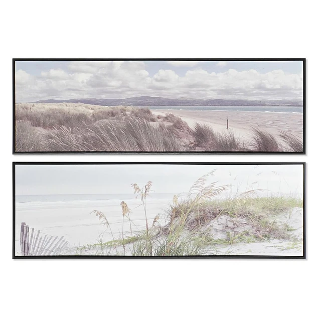 Cadre DKD Home Decor Plage méditerranéen (90 x 2,8 x 30 cm) (2 Unités)