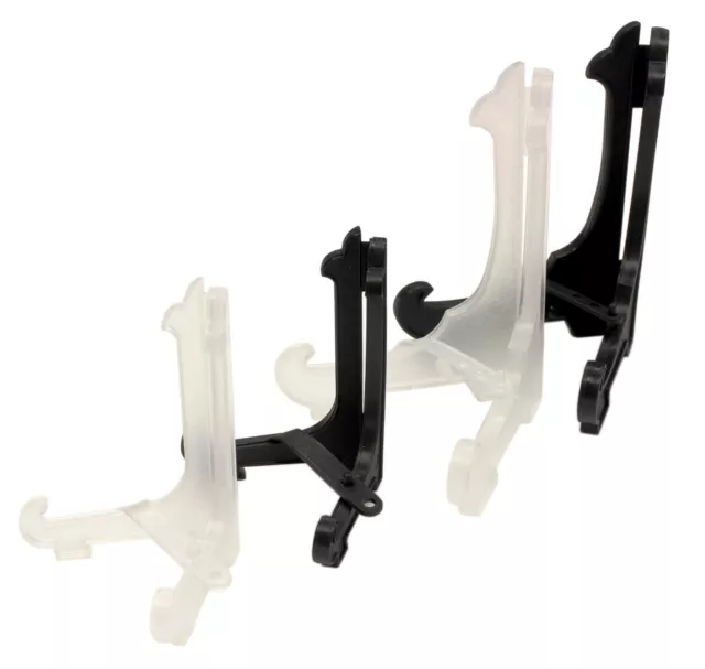 Display Stand Mini/Small Black or Clear Plastic: Plate, Coin, Medal, 5-7cm, 2-3"