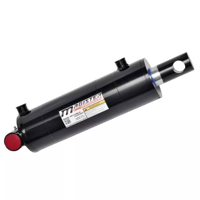 Hydraulic Cylinder Welded Double Acting 3.5" Bore 8" Stroke PinEye End 3.5x8