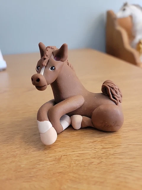 Vintage Cecile Clay Horse - Signed by Artist