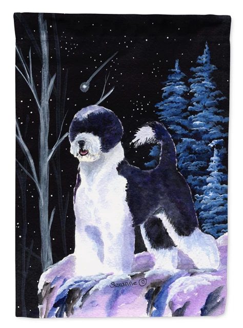 Starry Night Portuguese Water Dog Garden Flag SS8399GF