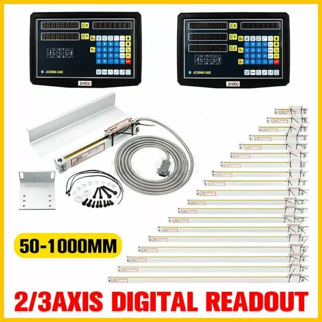2 3 Axis Digital Readout Linear Scale DRO Display CNC Milling Lathe Encoder EDM