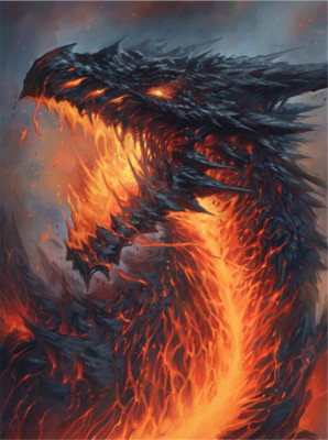 50X70CM TRAPANO COMPLETO 5D Diamond dipinto astratto Fire Dragon artigianali decor 