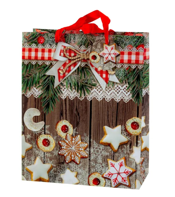 Moderno Pacchetto Regalo Natale Merry Christmas IN 4er Set 26x32x12cm