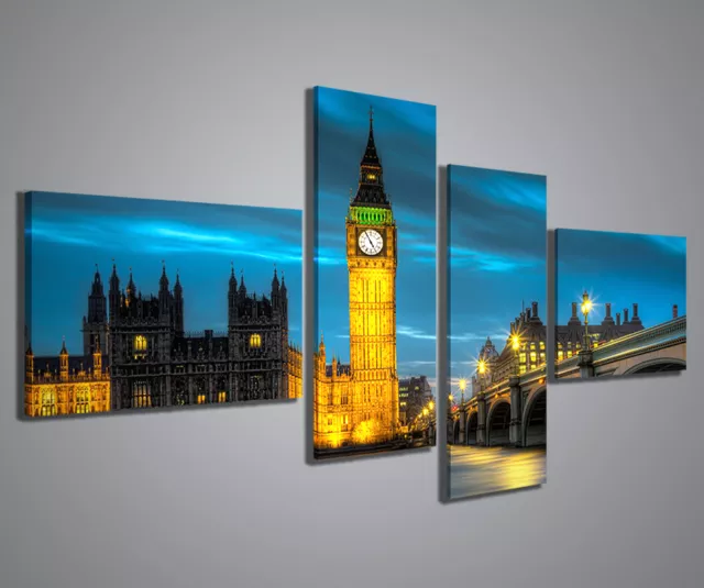 QUADRI MODERNI BIG BANG LONDON II QUADRO MODERNO 160x70 CM STAMPE SU TELA ARREDO