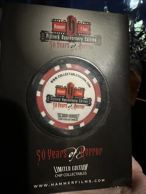 Hammer Horror 50th Anniversary Poker Chip Casino Limited Edition