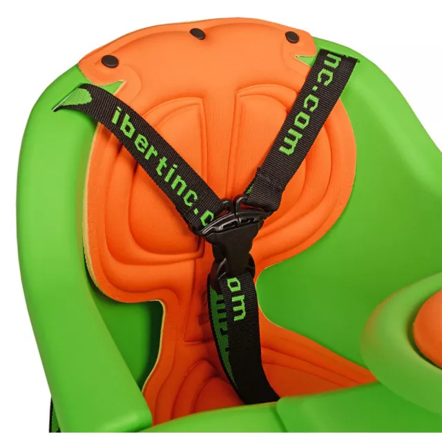 iBert Safe-T-Seat Child Bicycle seat Green Carries Kids 1-4 Years 38 lbs. Max 3