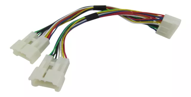 5+7 On 2x 5+7 Pin Y-Adapter Cable Distributor for Toyota Radio MP3 CD Changer