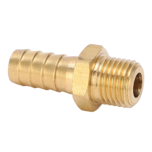 Brass Barbed Connector Straight Hose Joiner Fitting For Air Fuel Pipe Gas Tubing