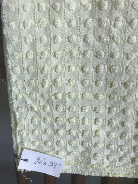 1 lg. pc BRIGHT  yellow VINT CHENILLE BEDSPREAD20"X39"  POP CORN MORGAN JONES