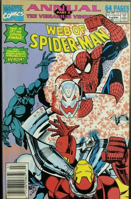 Web of Spider-Man Spiderman #7 ANNUAL Marvel Comics Newsstand 1991 (VF)