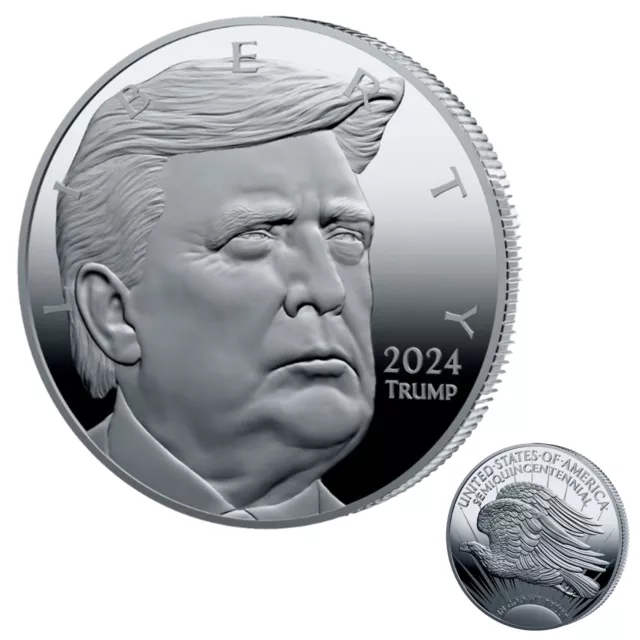 Trump Collectible Coin Badges Challenge 2024 Trump Coin Metal Alloy Decoration