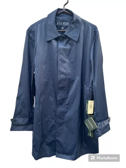 NEW Lauren Ralph Lauren Navy Blue Packable Parka Raincoat Men’s Size Medium $125