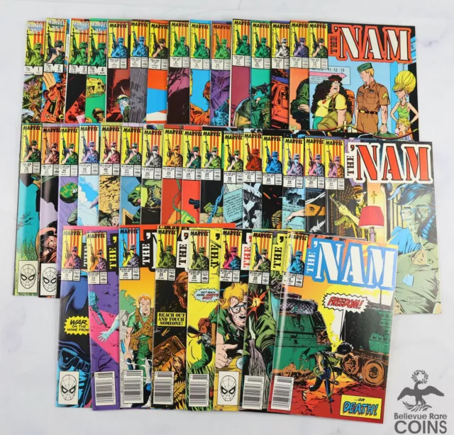 Lot of 39: 1986-1989 Marvel Comics "The 'NAM" Series - Issues #1-39