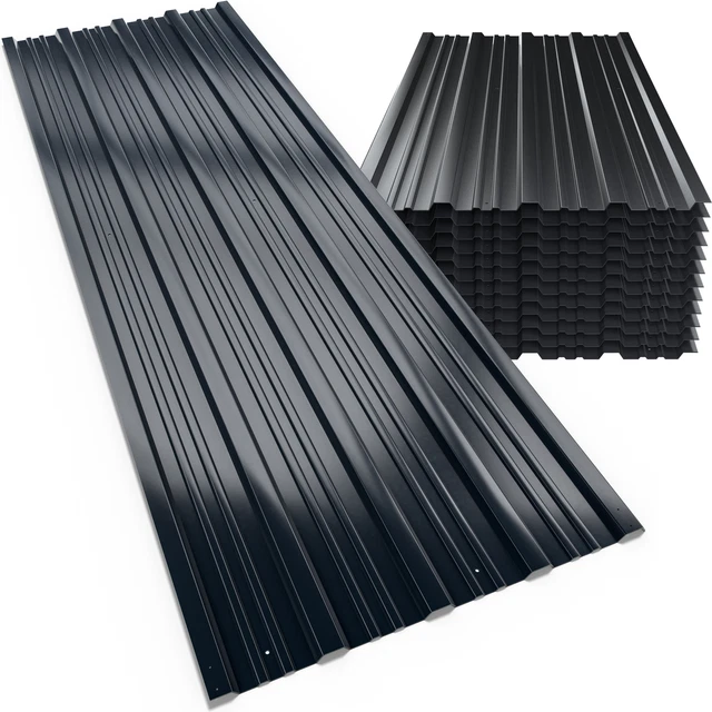 Outsunny 12 Stück Trapezblech 129x45cm 7m² Verzinkt Dachblech 0,25 mm