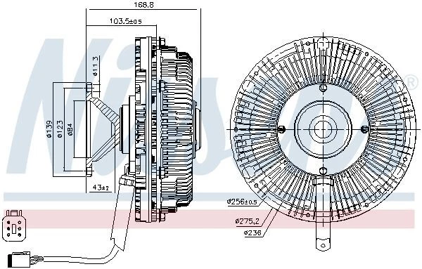 Frizione Ventola NISSENS 86243 per Scania Lpgrs - Serie 12.8 16-
