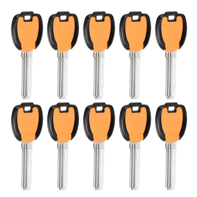 Key Blank, 33mm Length 2 Slot Brass New Uncut Replacement Tool 10 Pcs