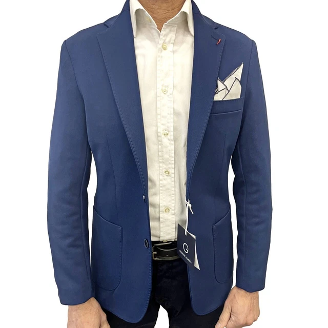 GIACCA UOMO ELEGANTE Casual Blazer Autunno Slim Fit Made in Italy  Sartoriale EUR 59,90 - PicClick IT