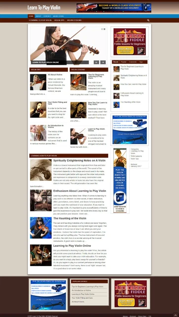 Imparare A Giocare Violino Sito Web + Affiliates - Con Dominio Gratuito