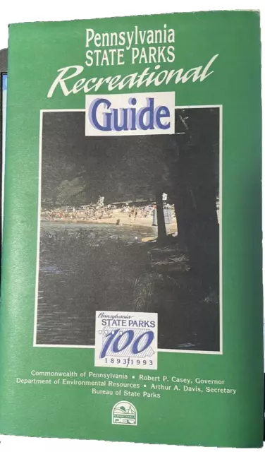 Pennsylvania State Parks Recreational Guide 1993 Gov Casey Environ Resources
