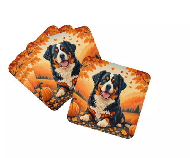 Bernese Mountain Dog Fall Foam Coaster Set of 4 DAC1019FC