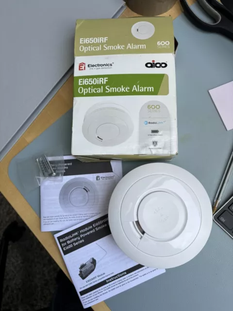 Aico Ei650RF RadioLINK+ Battery Optical Smoke Alarm - White