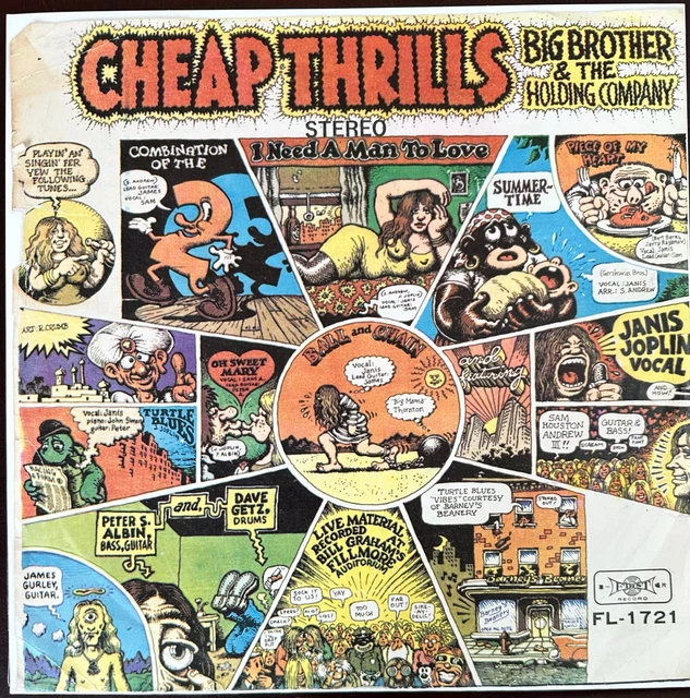 Big Brother & The Holding Company - Cheap Thrills - Rare 1969 vinyl LP - EC
