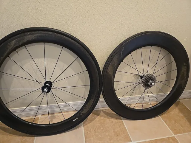 Zipp 404-808  Tubular Wheelset 10 Speed 700c - DT Swiss 190 Ceramic HUBS!