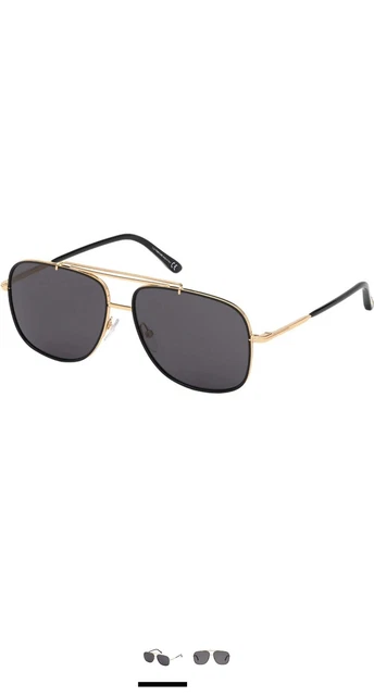 Tom Ford Benton FT0693 TF 693 30A Gold Black Grey Lens Men Aviator Sunglasses