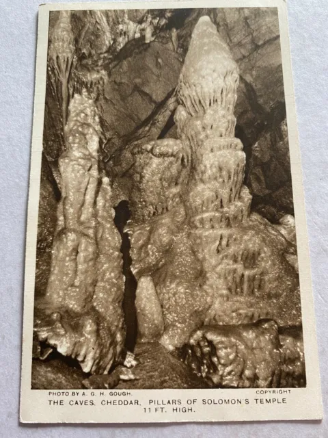 Cheddar Postcard The Caves Pillars Solomon's Temple Avon & Somerset By AGH Gough