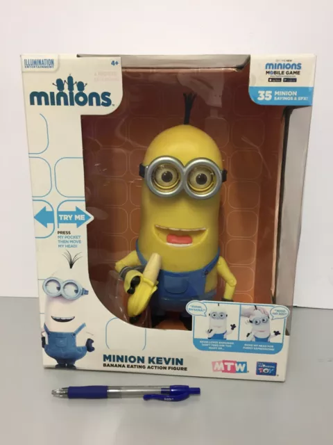 Minions Kevin Banana Eating Action Figure - Thinkway Toys - Bnib